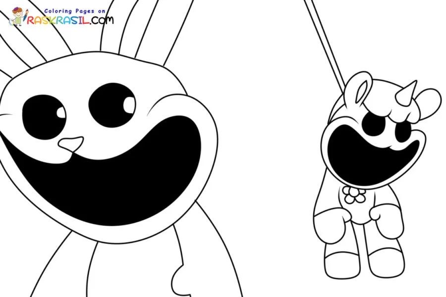 Çocuklar İçin Poppy Playtime Boyama Sayfaları 