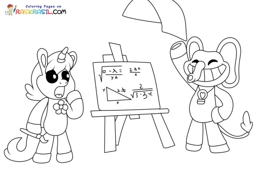 Çocuklar İçin Poppy Playtime Boyama Sayfaları 