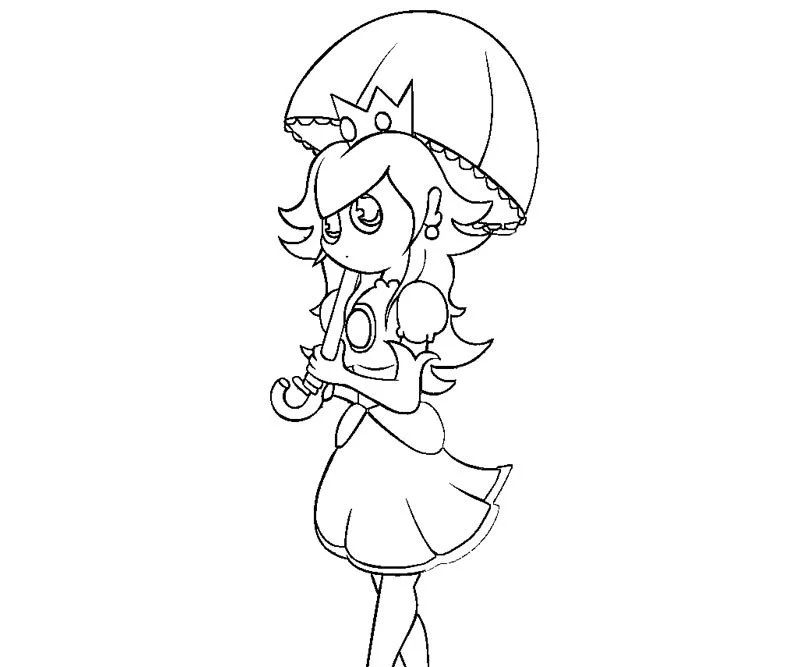 Çocuklar İçin Princess Peach Boyama Sayfaları 