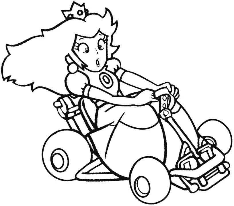 Çocuklar İçin Princess Peach Boyama Sayfaları 