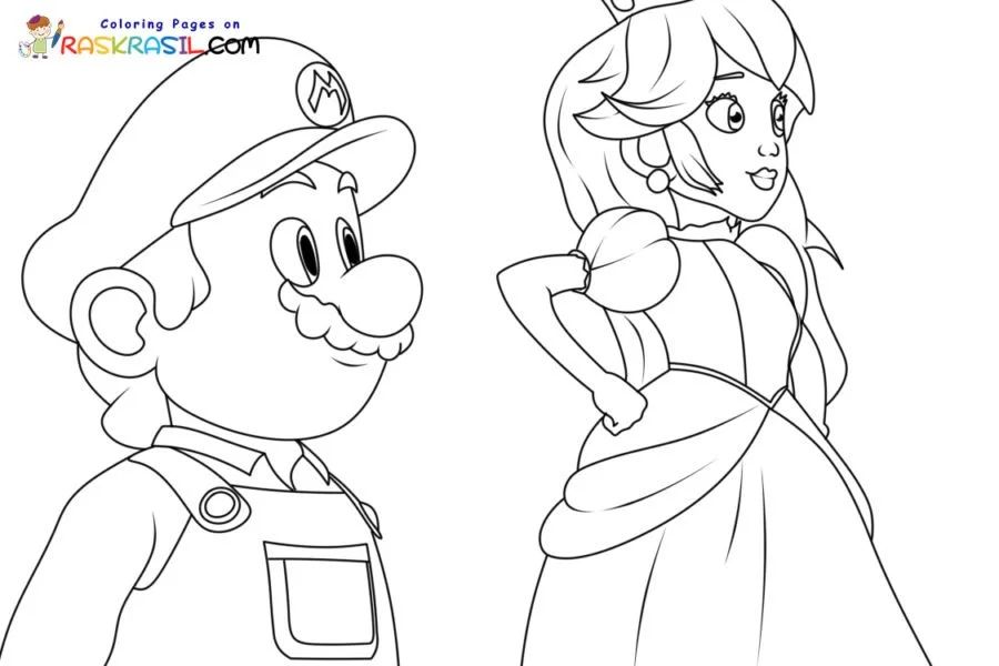 Çocuklar İçin Princess Peach Boyama Sayfaları 