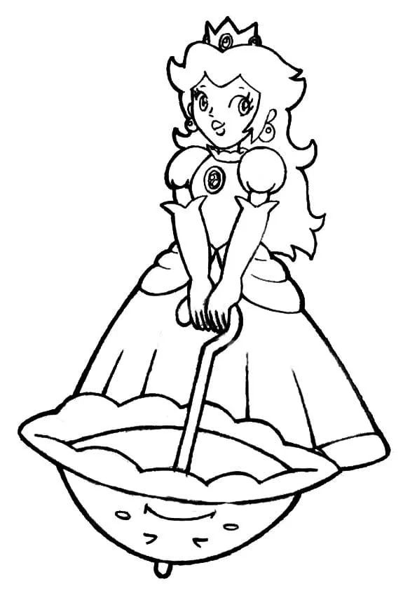 Çocuklar İçin Princess Peach Boyama Sayfaları 