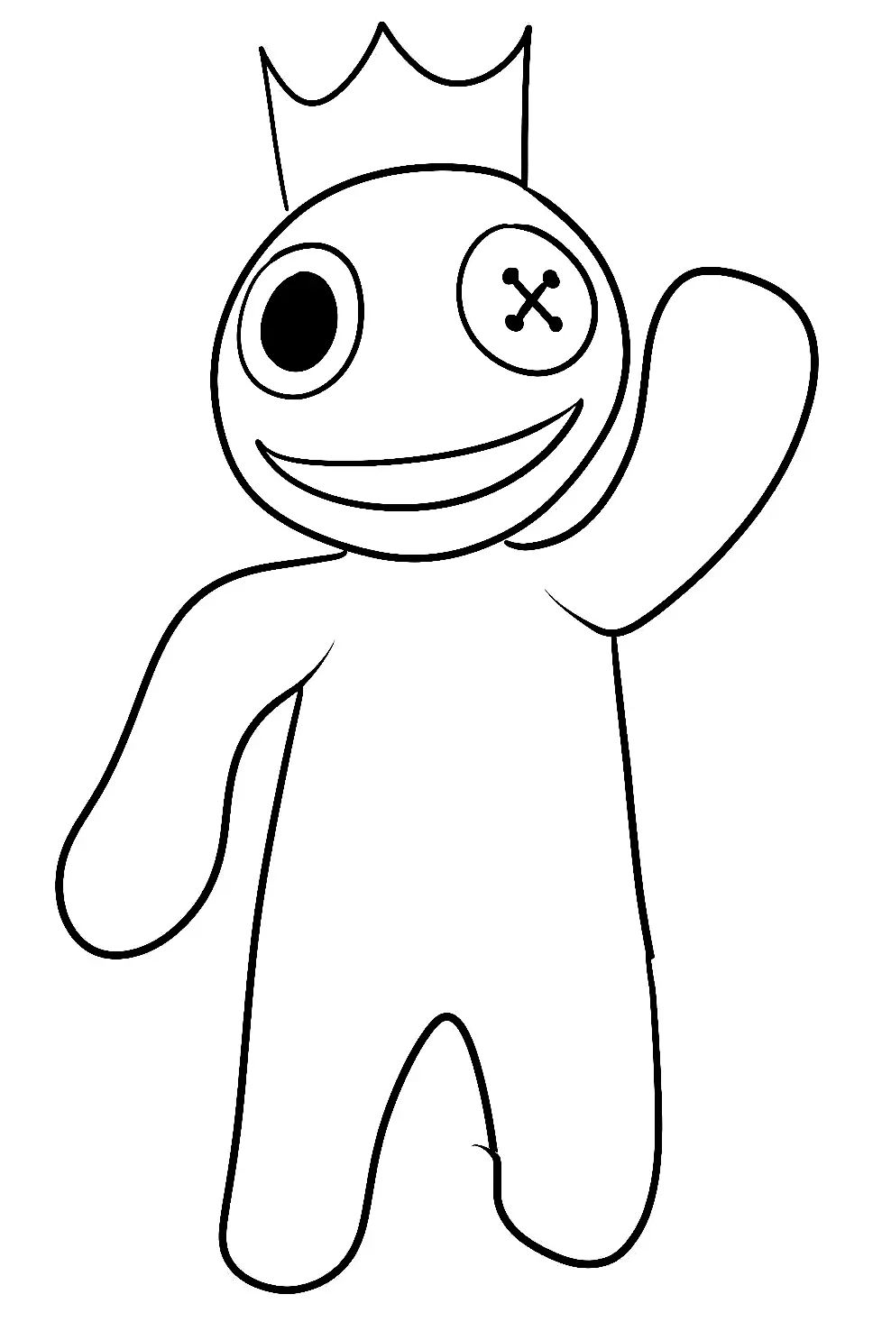 Çocuklar İçin Rainbow Friends Boyama Sayfaları 