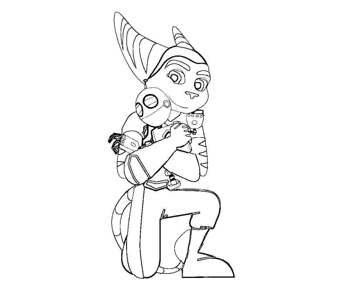Çocuklar İçin Ratchet And Clank Boyama Sayfaları 