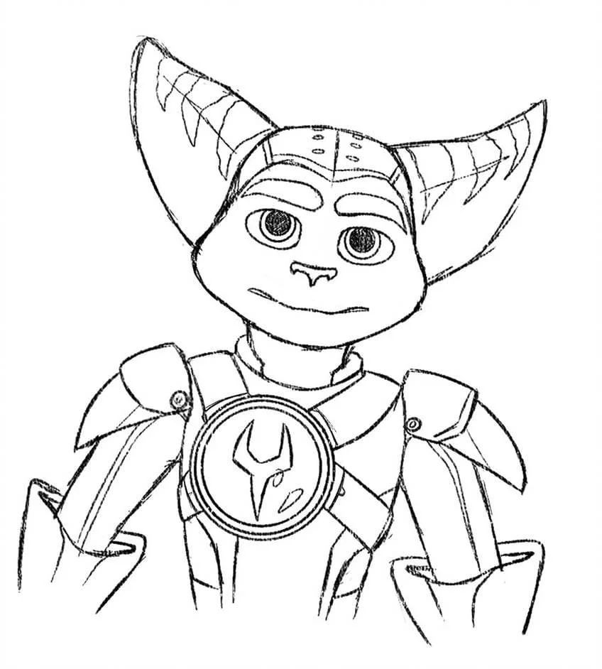 Çocuklar İçin Ratchet And Clank Boyama Sayfaları 