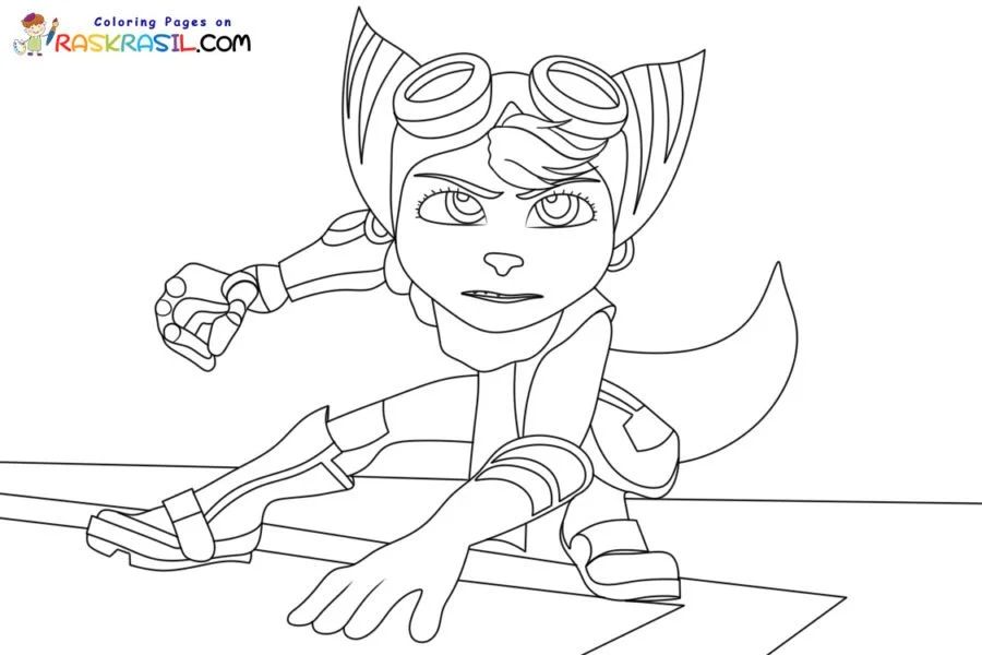 Çocuklar İçin Ratchet And Clank Boyama Sayfaları 