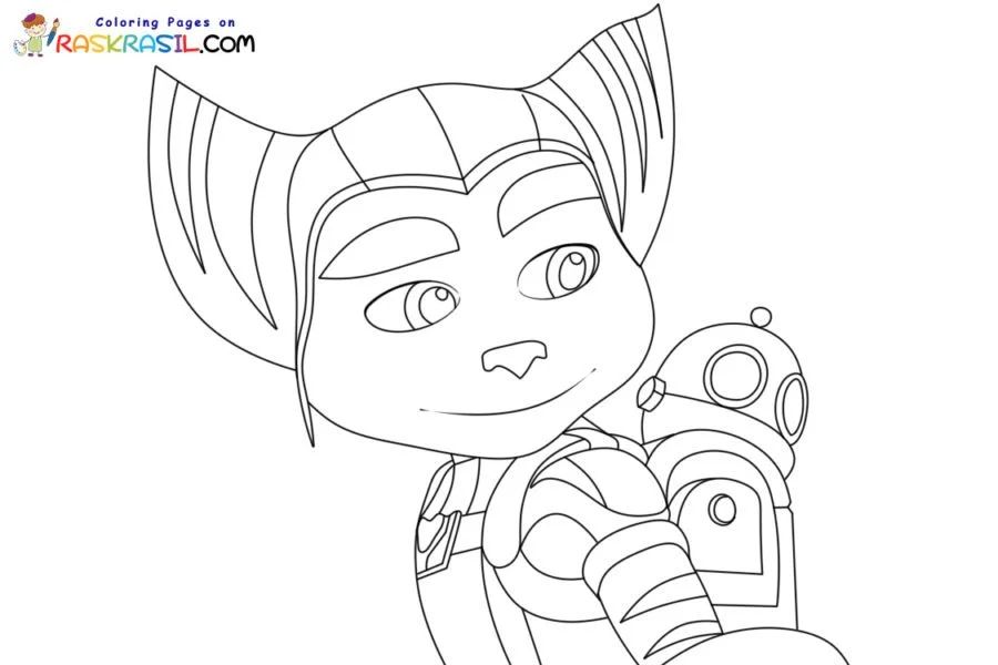 Çocuklar İçin Ratchet And Clank Boyama Sayfaları 