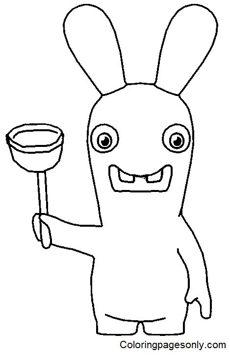 Çocuklar İçin Raving Rabbids Boyama Sayfaları 