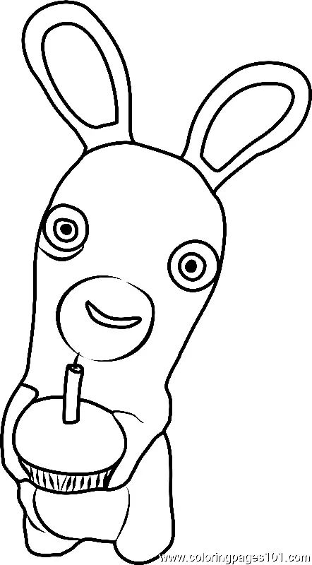 Çocuklar İçin Raving Rabbids Boyama Sayfaları 