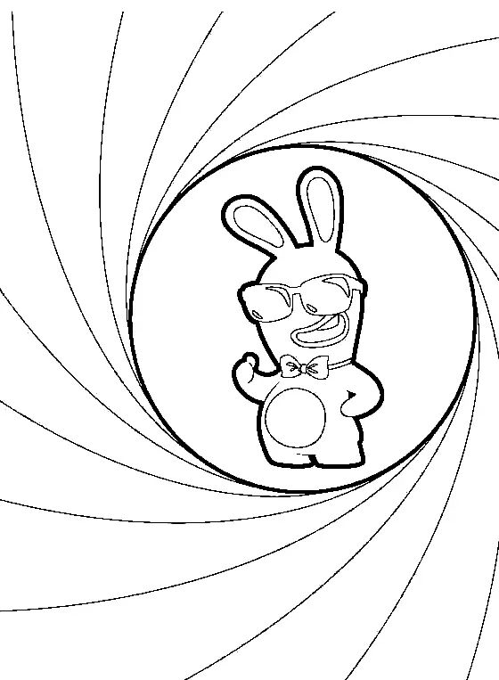Çocuklar İçin Raving Rabbids Boyama Sayfaları 