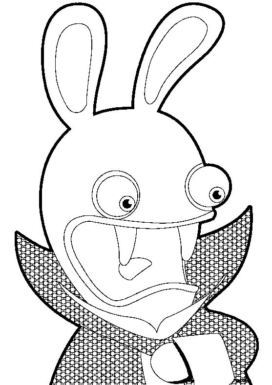 Çocuklar İçin Raving Rabbids Boyama Sayfaları 