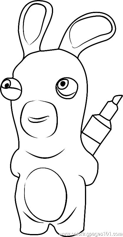 Çocuklar İçin Raving Rabbids Boyama Sayfaları 