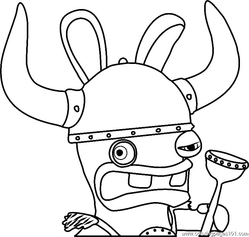 Çocuklar İçin Raving Rabbids Boyama Sayfaları 