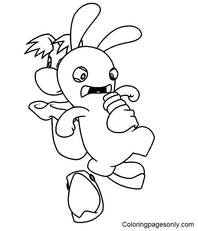 Çocuklar İçin Raving Rabbids Boyama Sayfaları 