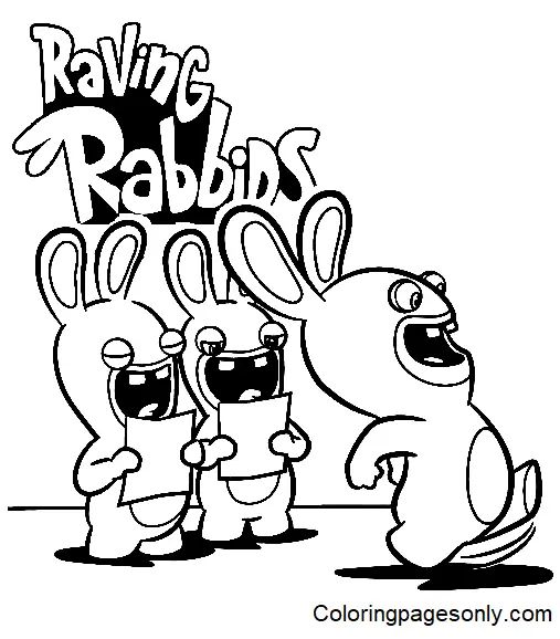 Çocuklar İçin Raving Rabbids Boyama Sayfaları 