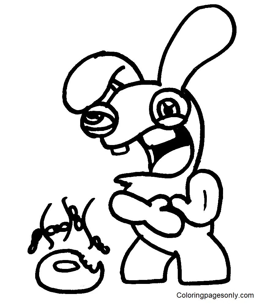 Çocuklar İçin Raving Rabbids Boyama Sayfaları 