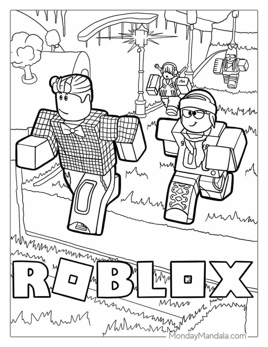 Çocuklar İçin Roblox Boyama Sayfaları 