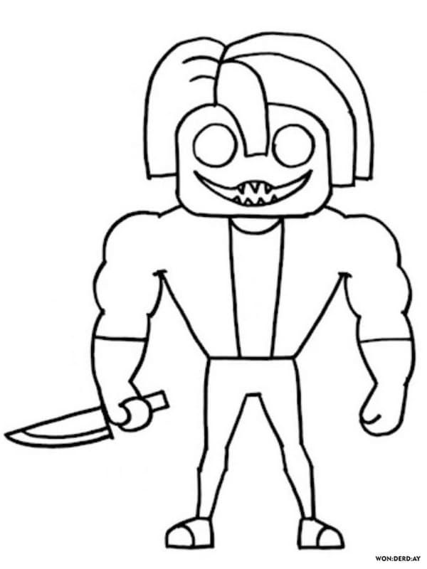 Çocuklar İçin Roblox Boyama Sayfaları 