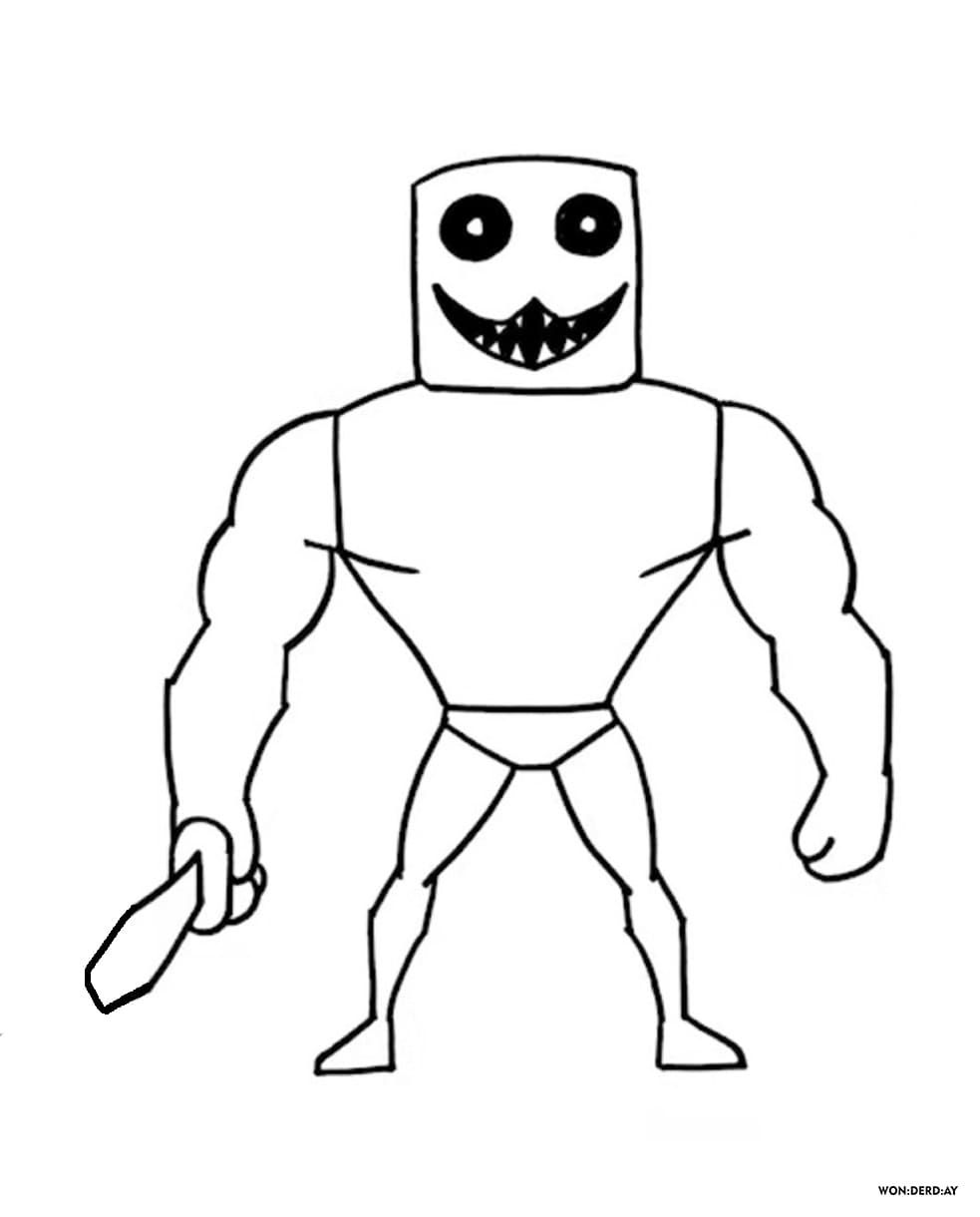 Çocuklar İçin Roblox Boyama Sayfaları 