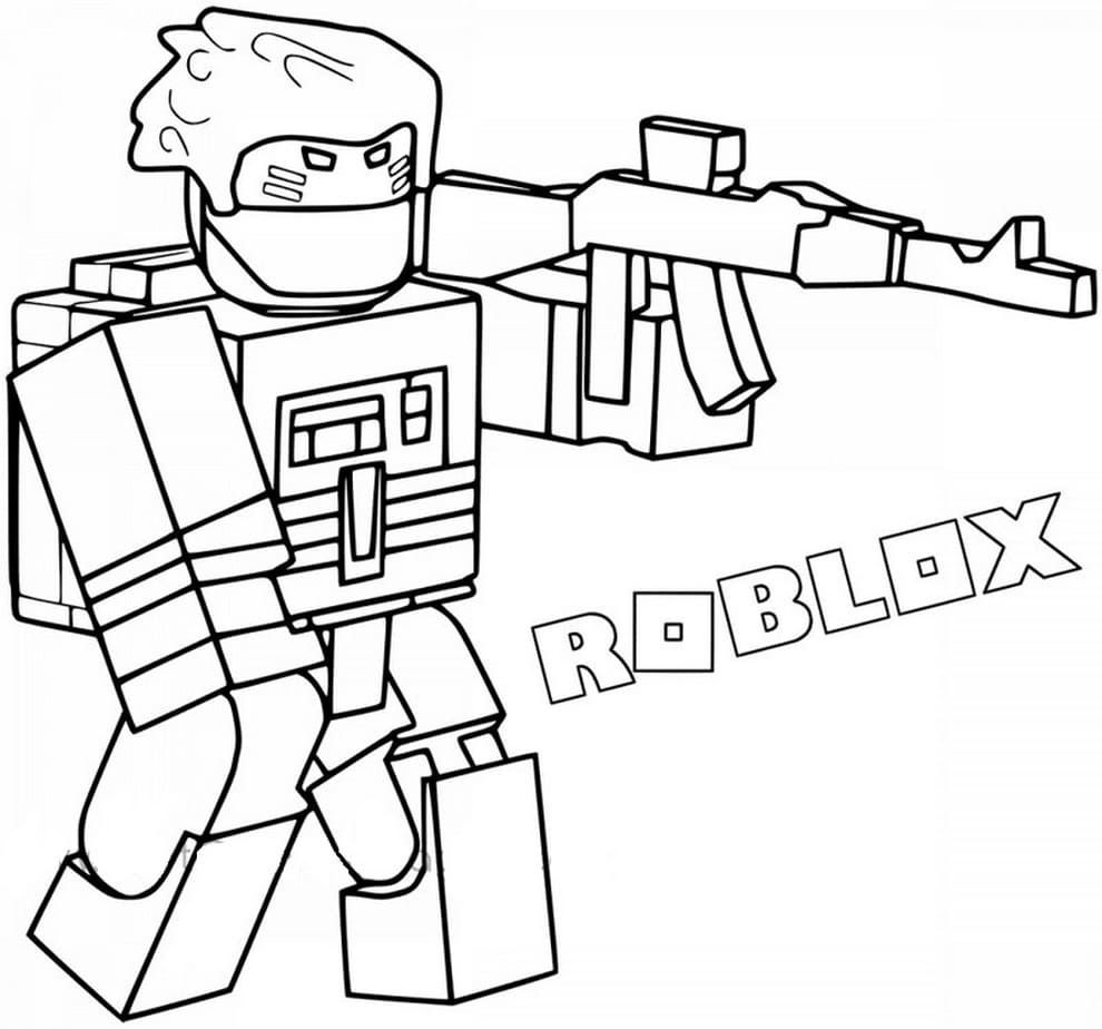 Çocuklar İçin Roblox Boyama Sayfaları 