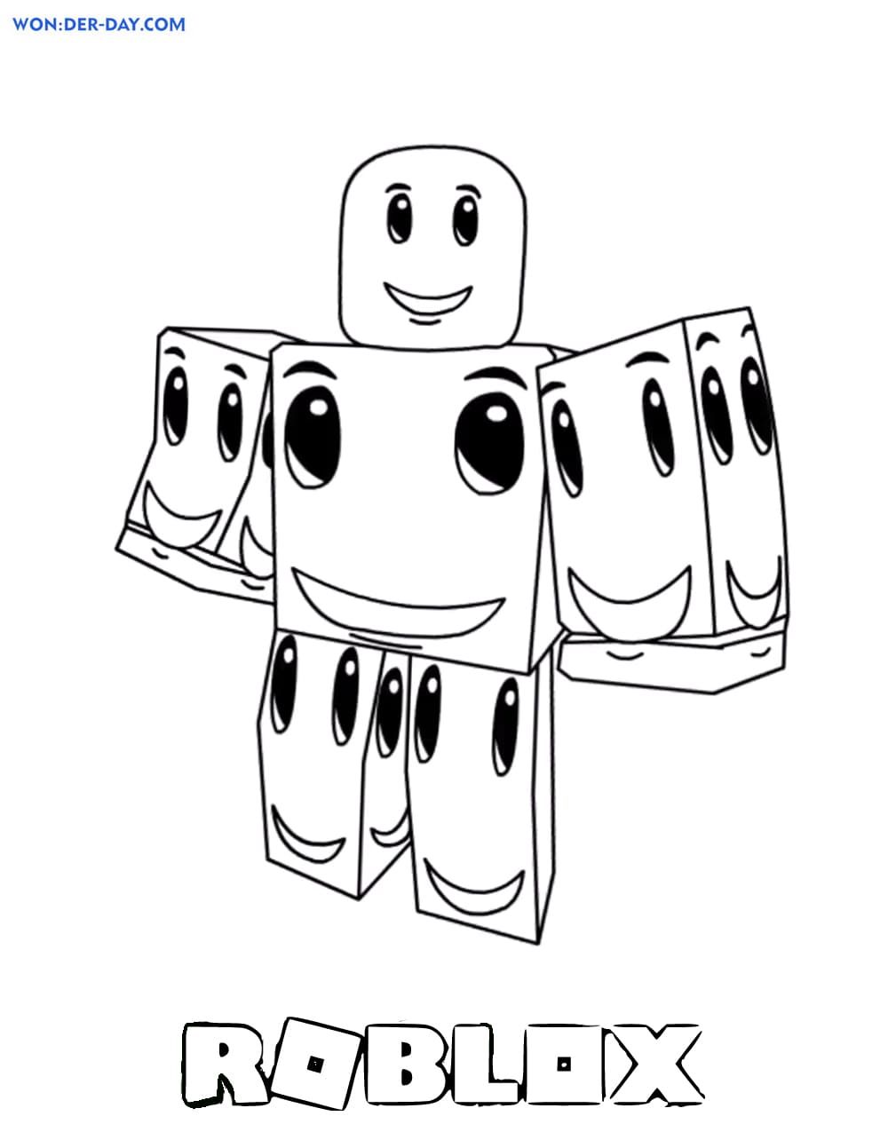 Çocuklar İçin Roblox Boyama Sayfaları 