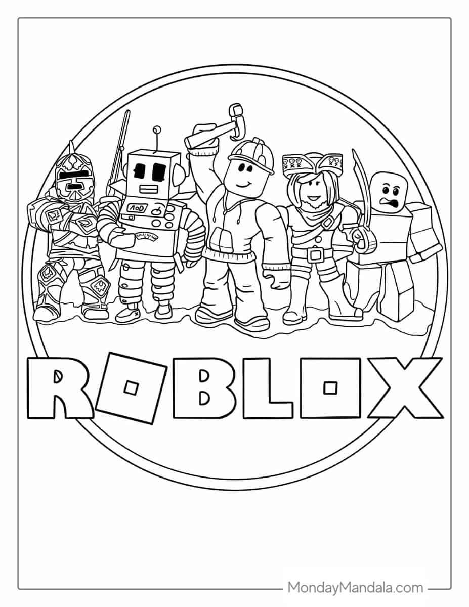 Çocuklar İçin Roblox Boyama Sayfaları 