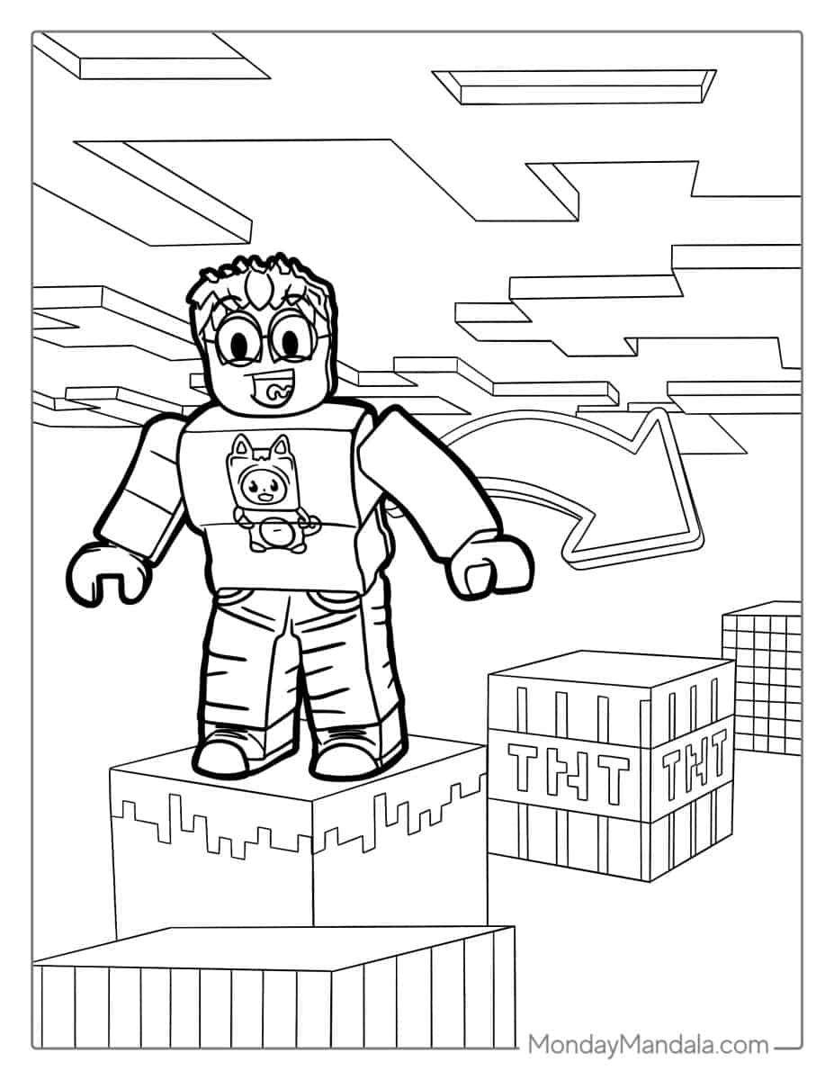 Çocuklar İçin Roblox Boyama Sayfaları 