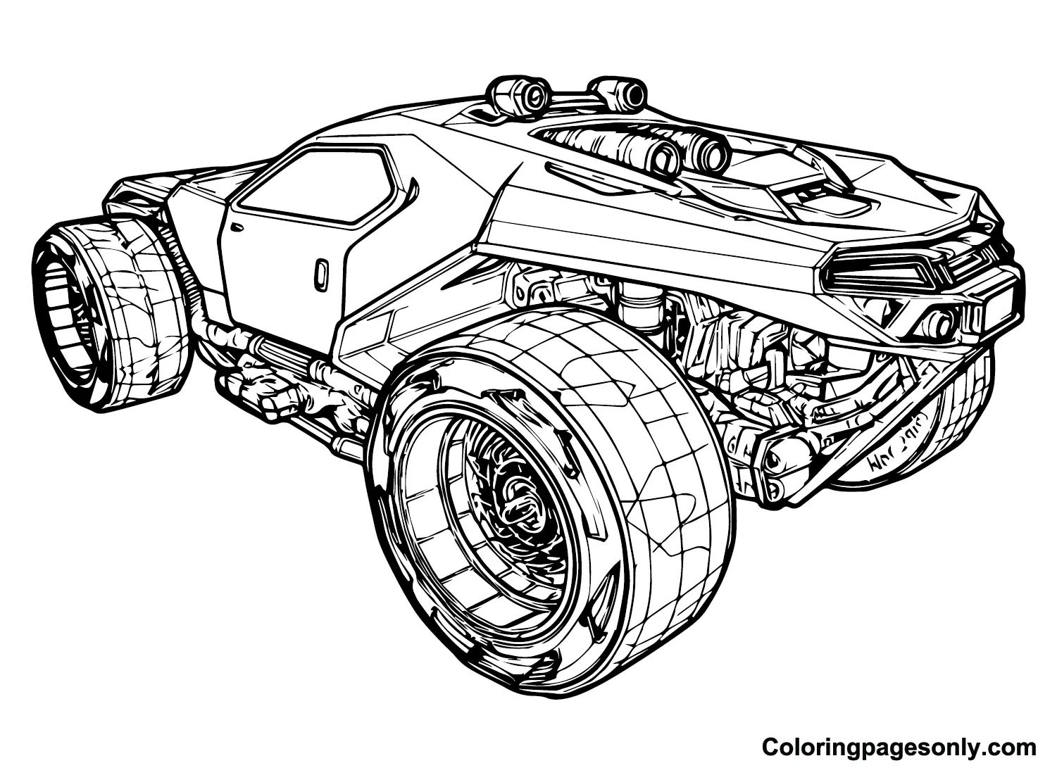Çocuklar İçin Rocket League Boyama Sayfaları 