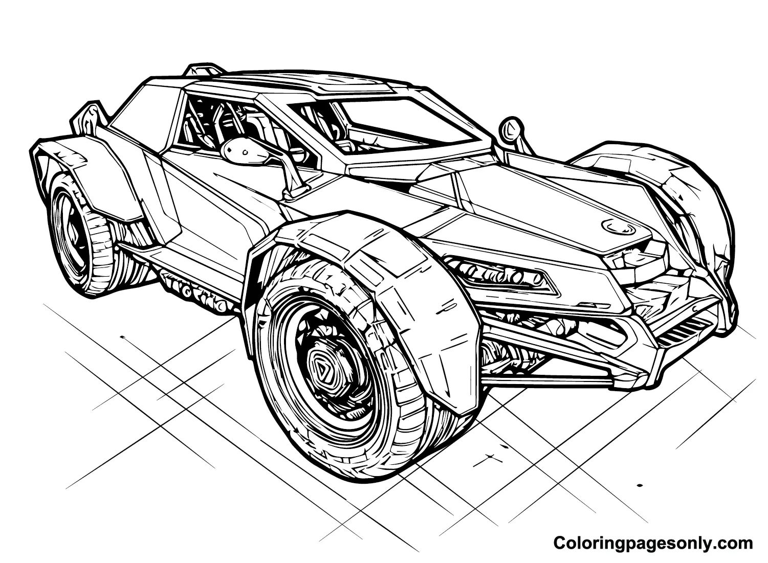 Çocuklar İçin Rocket League Boyama Sayfaları 