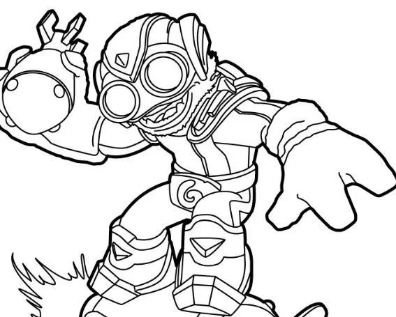 Çocuklar İçin Skylanders Boyama Sayfaları 