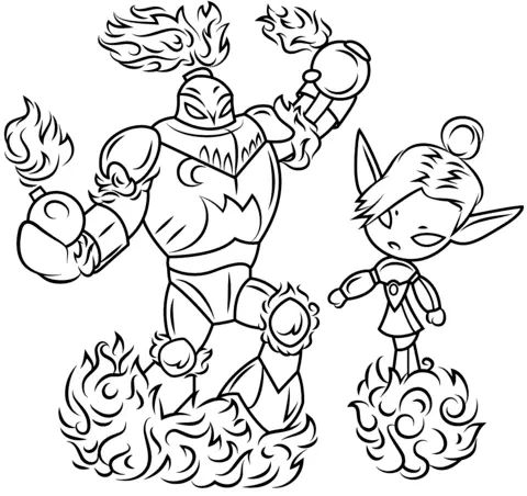 Çocuklar İçin Skylanders Boyama Sayfaları 