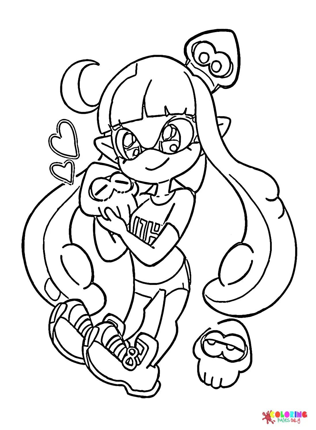 Çocuklar İçin Splatoon Boyama Sayfaları 