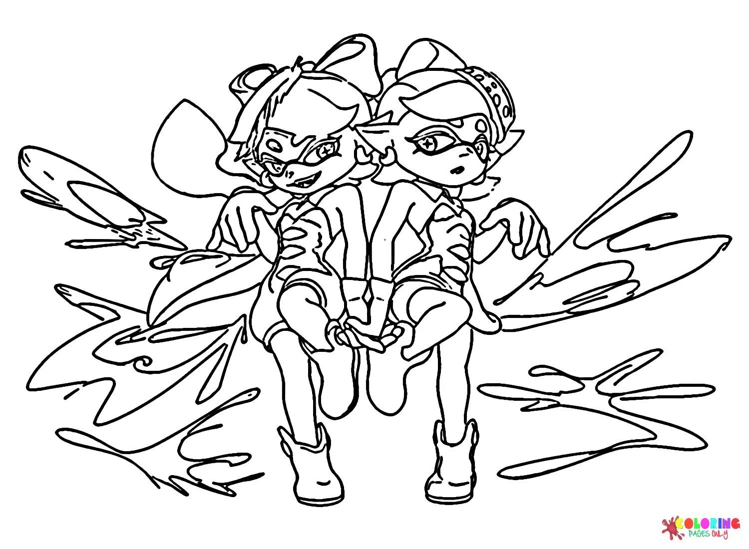 Çocuklar İçin Splatoon Boyama Sayfaları 