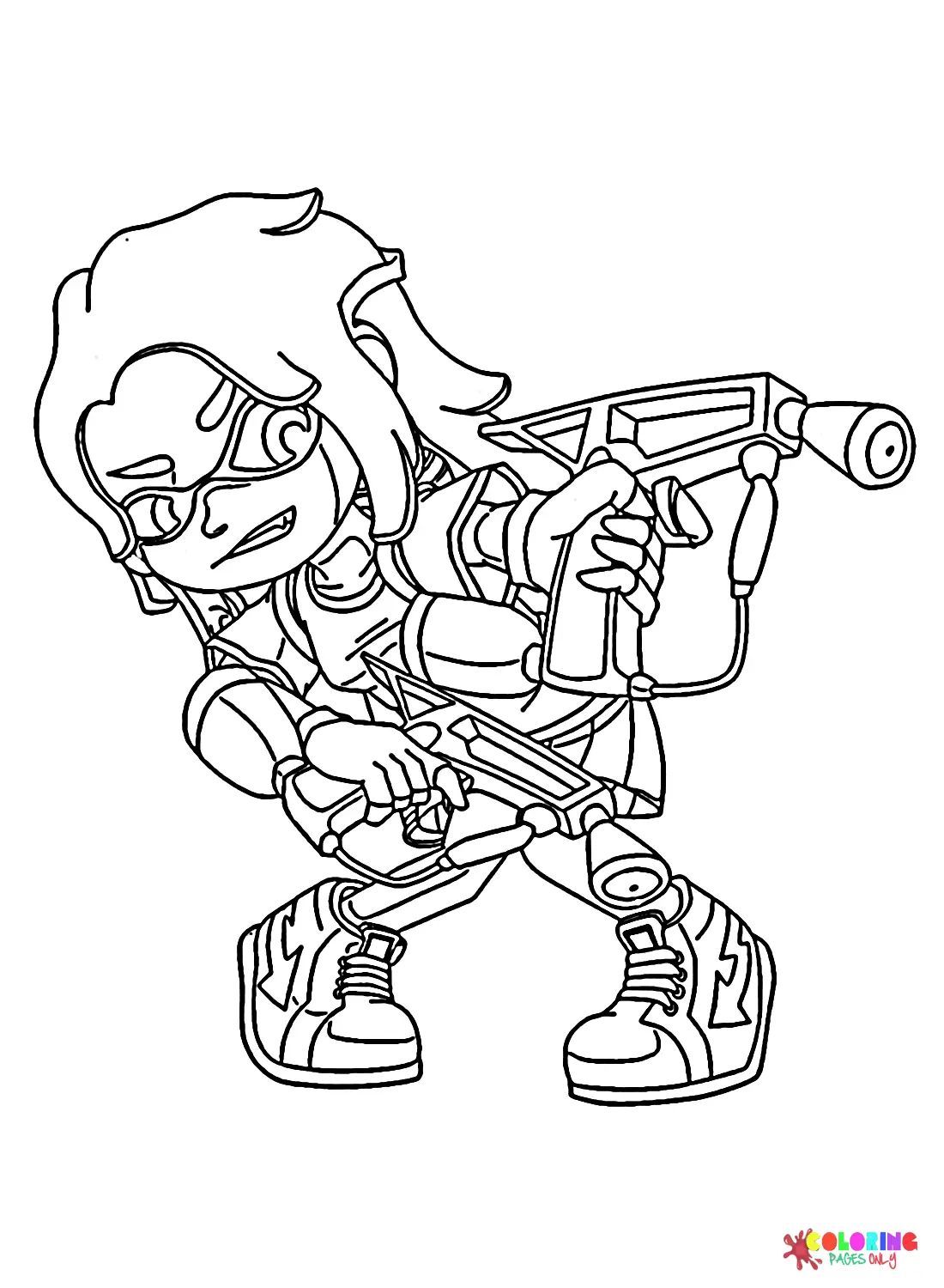 Çocuklar İçin Splatoon Boyama Sayfaları 