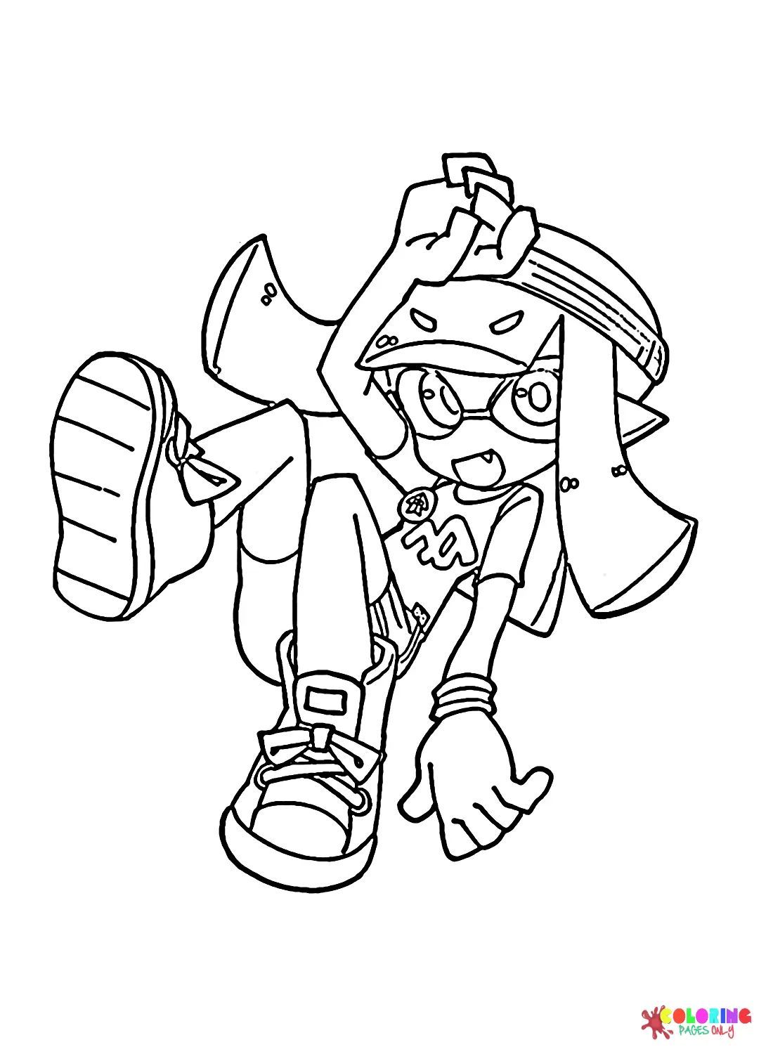 Çocuklar İçin Splatoon Boyama Sayfaları 