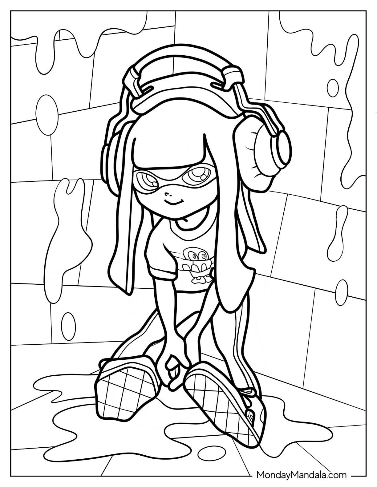 Çocuklar İçin Splatoon Boyama Sayfaları 
