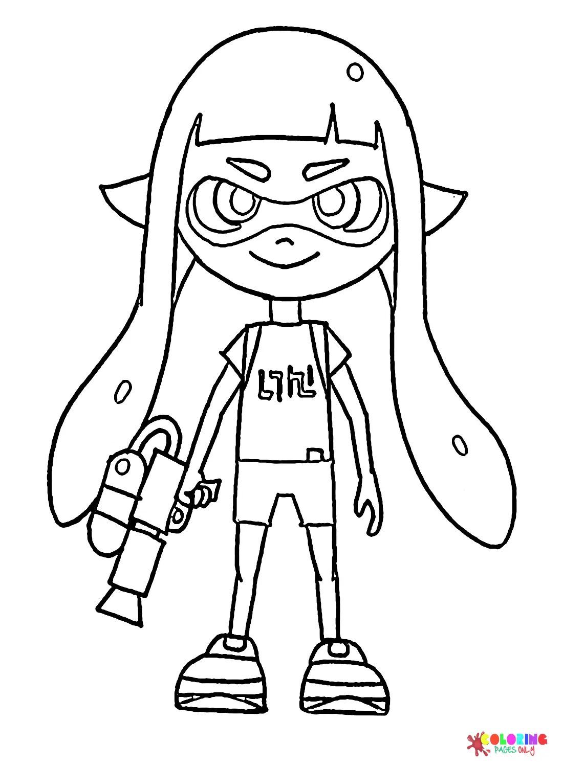 Çocuklar İçin Splatoon Boyama Sayfaları 