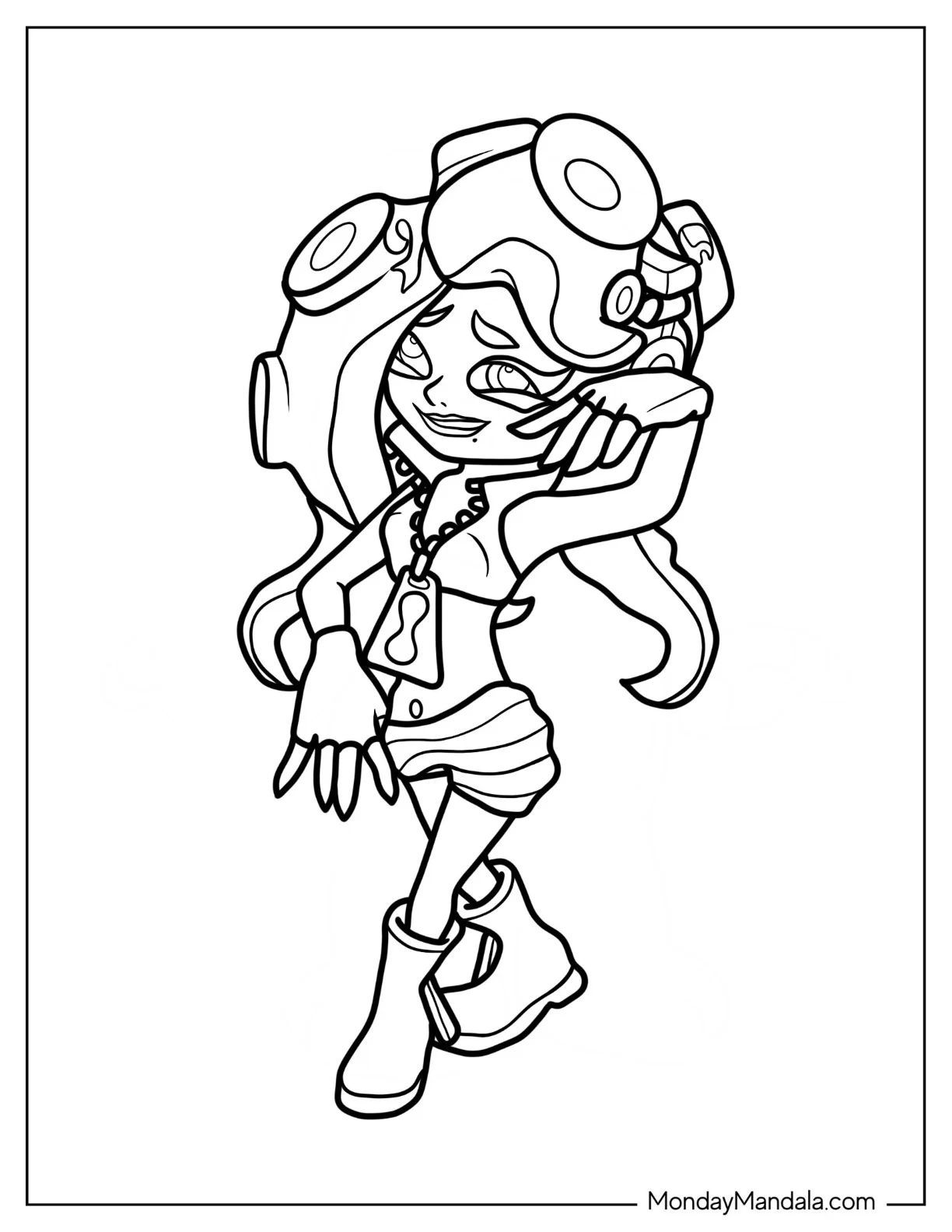 Çocuklar İçin Splatoon Boyama Sayfaları 