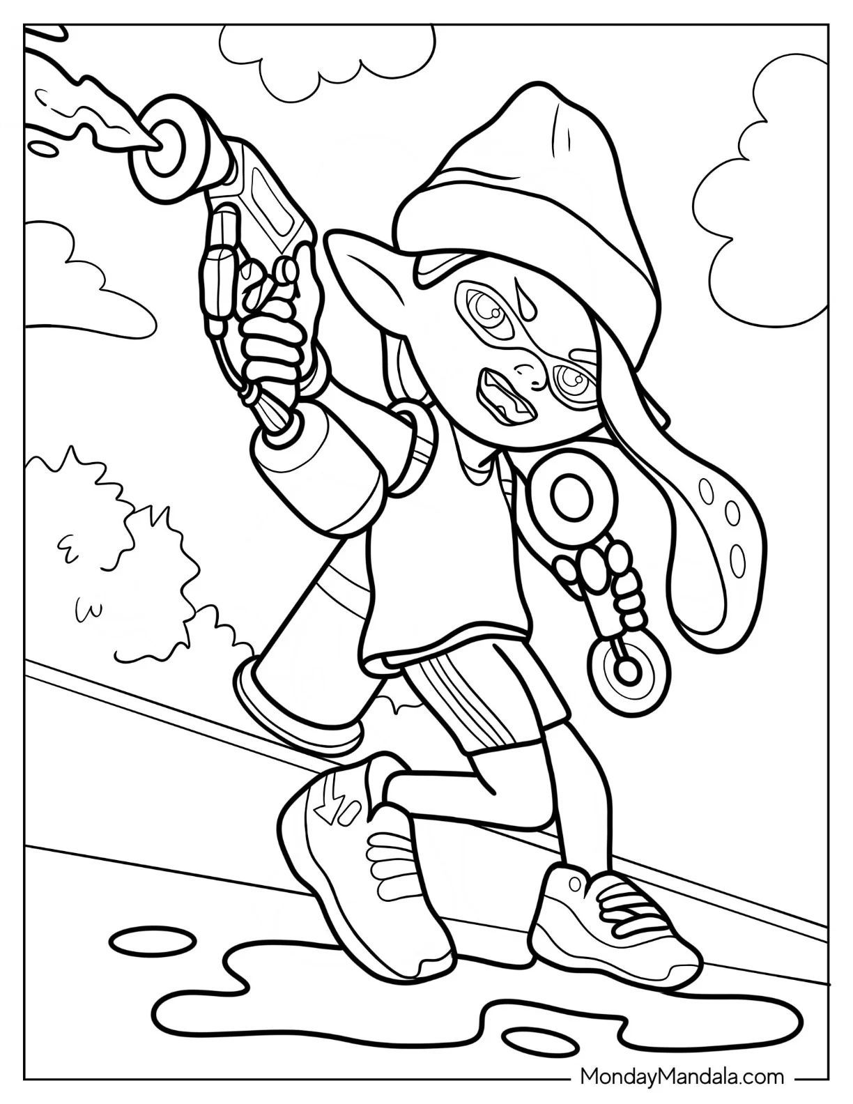 Çocuklar İçin Splatoon Boyama Sayfaları 