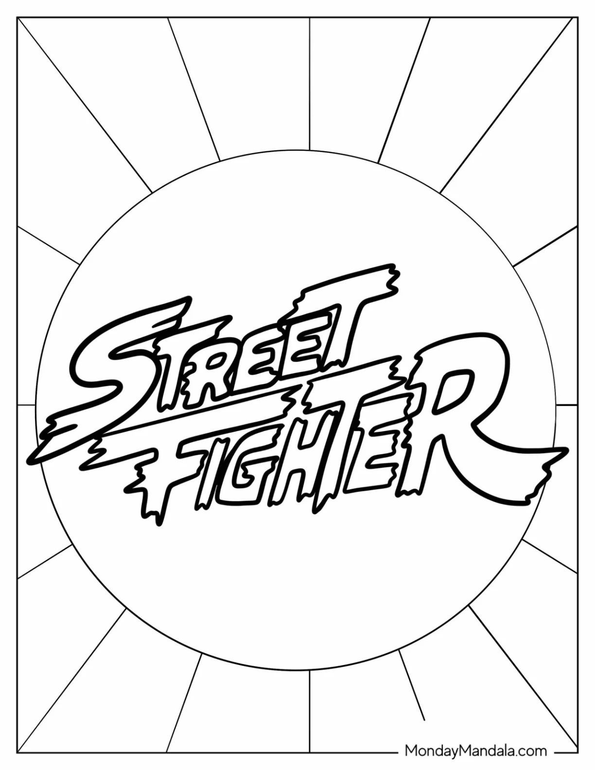 Çocuklar İçin Street Fighter Boyama Sayfaları 
