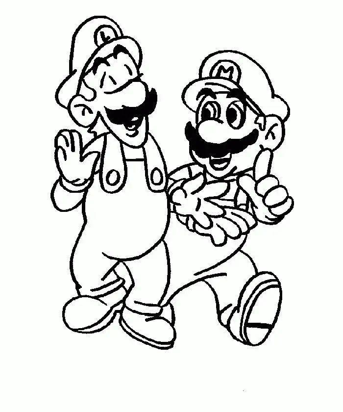 Çocuklar İçin Super Mario Bros Boyama Sayfaları 