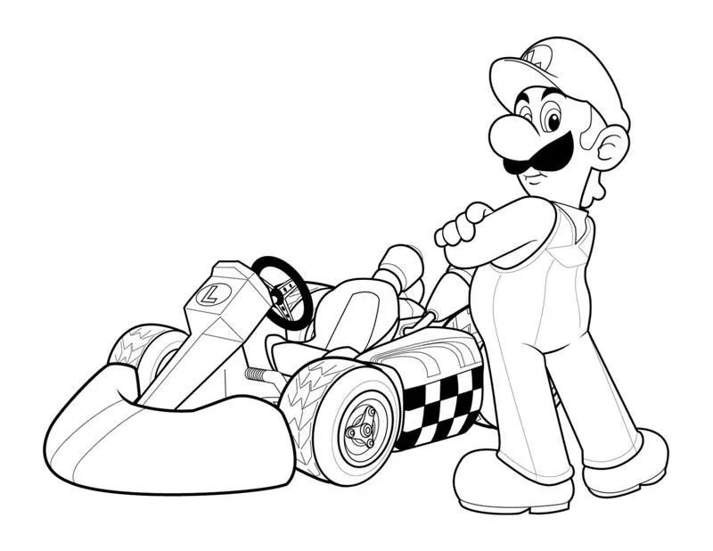 Çocuklar İçin Super Mario Bros Boyama Sayfaları 