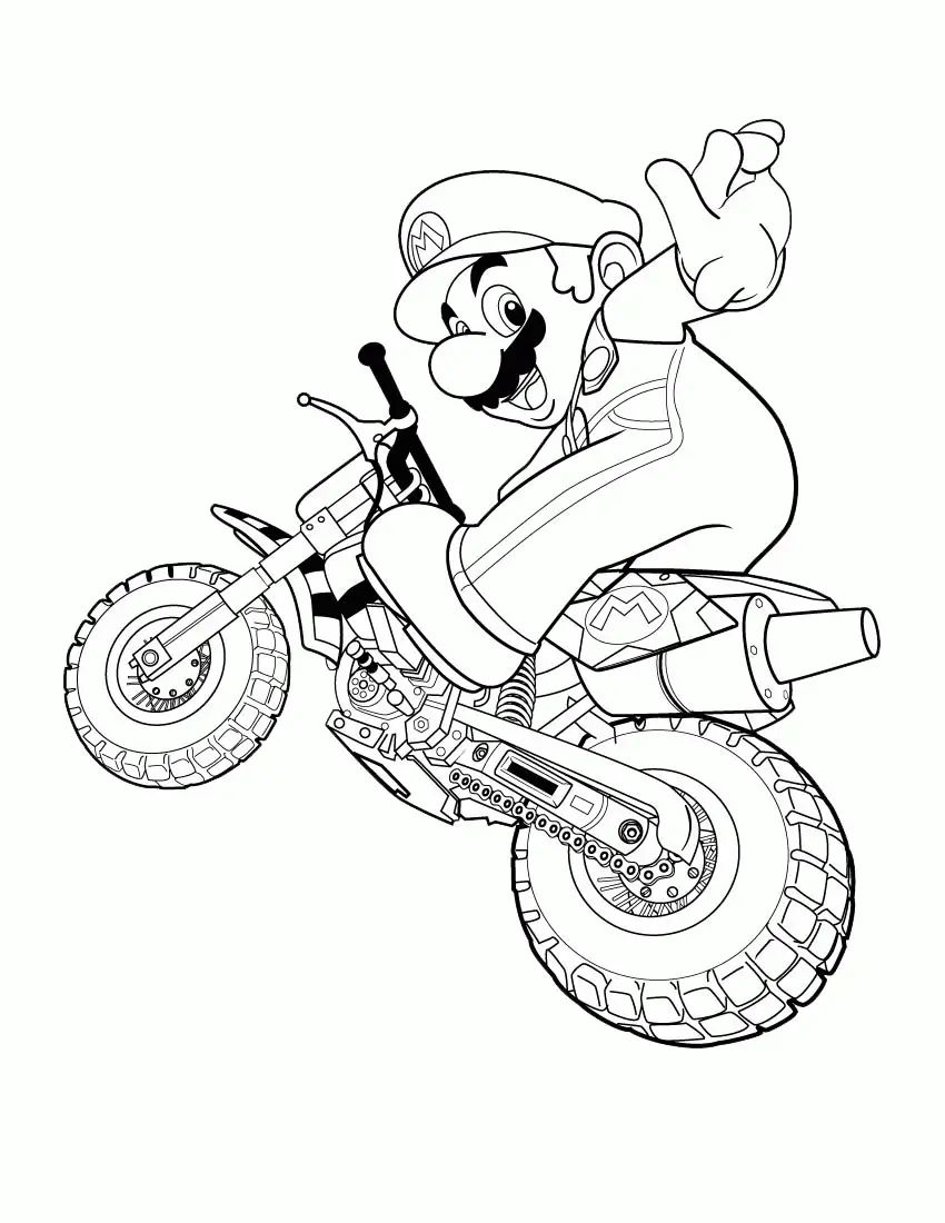 Çocuklar İçin Super Mario Bros Boyama Sayfaları 