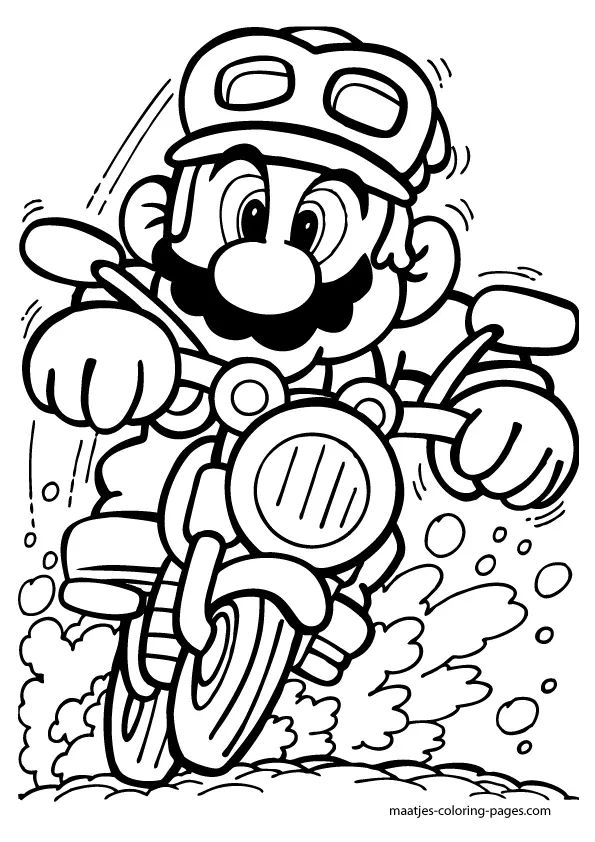 Çocuklar İçin Super Mario Bros Boyama Sayfaları 
