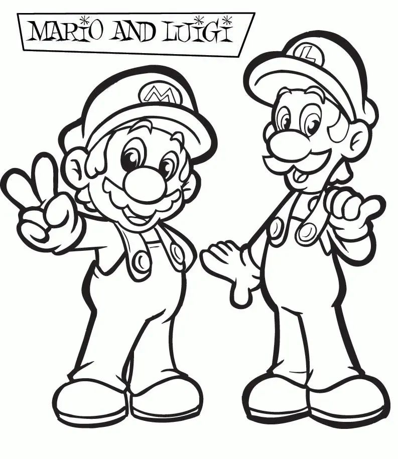 Çocuklar İçin Super Mario Bros Boyama Sayfaları 