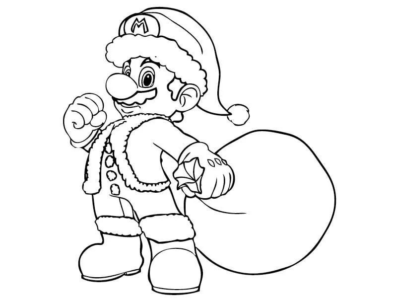 Çocuklar İçin Super Mario Bros Boyama Sayfaları 