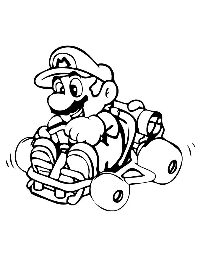 Çocuklar İçin Super Mario Bros Boyama Sayfaları 