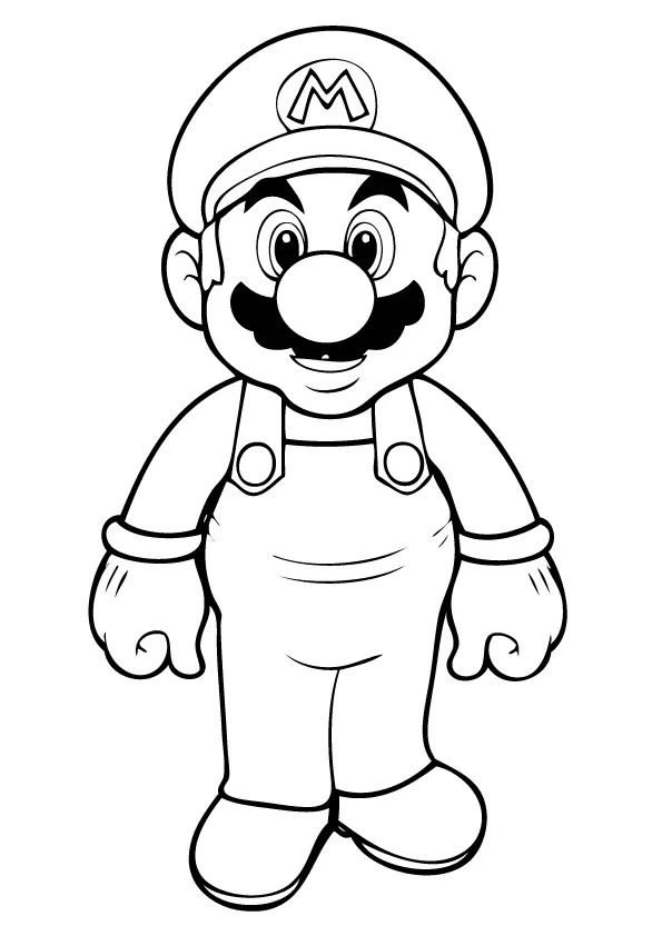 Çocuklar İçin Super Mario Bros Boyama Sayfaları 