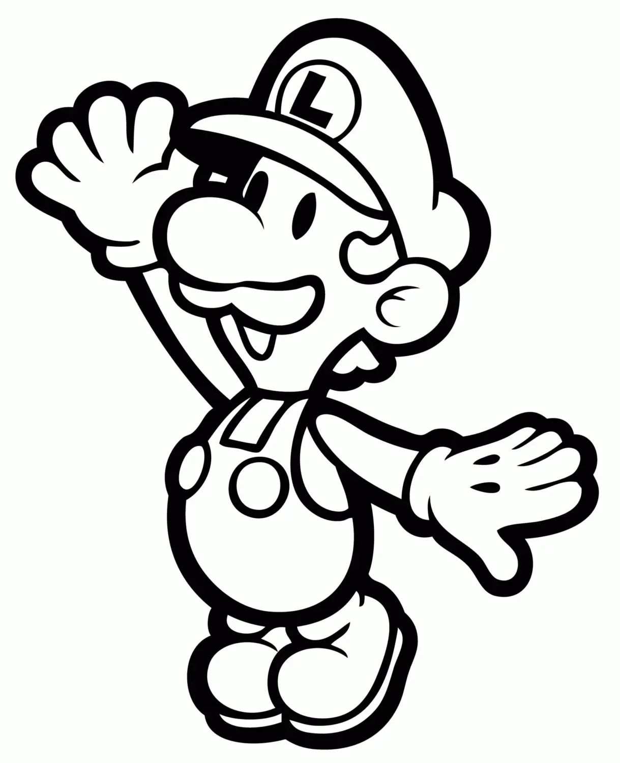 Çocuklar İçin Super Mario Bros Boyama Sayfaları 
