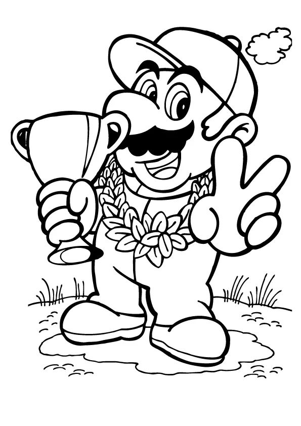 Çocuklar İçin Super Mario Bros Boyama Sayfaları 